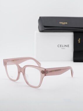 Celine CL50110U 045 Square Eyeglasses 52mm - Shiny Light Brown